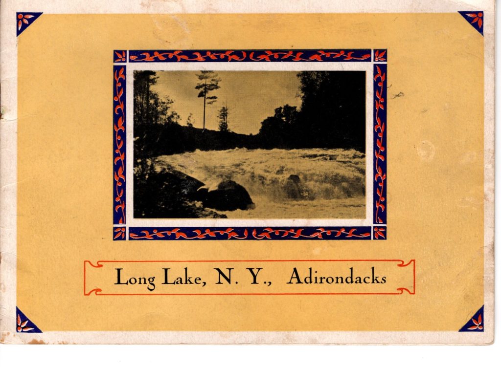 Cover for travel booklet about Long Lake.